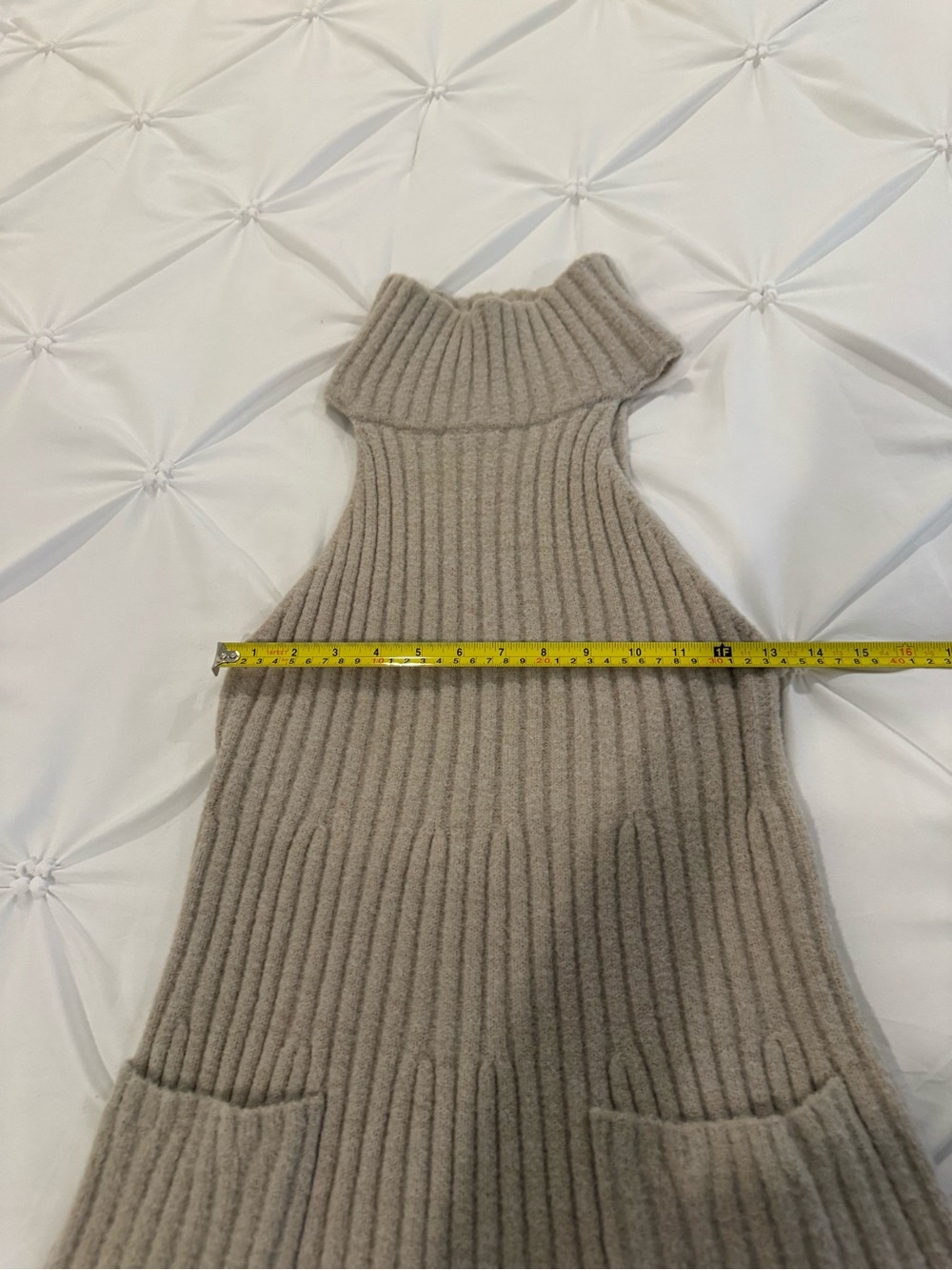 Free People Claude Turtleneck Sweater Dress XS Oatmeal Taupe - Picture 9 of 13